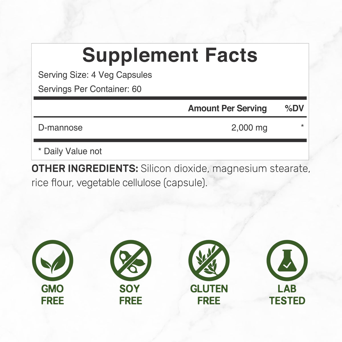 DEAL SUPPLEMENT D Mannose 500mg Capsules (2,000mg Per Serving), 240 Veggie Pills – Fast Acting Water-Soluble Form – Extra Strength Urinary Tract (UTI) Health Support – Non-GMO, Vegan Friendly DEAL SUPPLEMENTBuy Supplements Australia