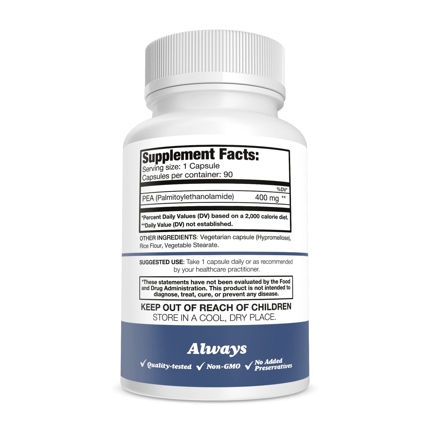 Pure Nootropics - Palmitoylethanolamide (Micronized Pea) 400 mg Capsules | 90 Veg Caps Value Pack | Supports Relief from Occasional Discomfort | Supports Immune System Pure NootropicsBuy Supplements Australia