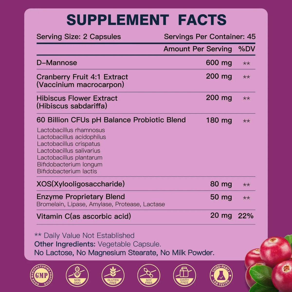 DRFOSTER Urinary Tract Health for Women, Vaginal Probiotics for Women pH Balance with D-Mannose, Cranberry, Probiotics and Prebiotics for Digestive Helath 90 Veggie Capsules DRFOSTERBuy Supplements Australia