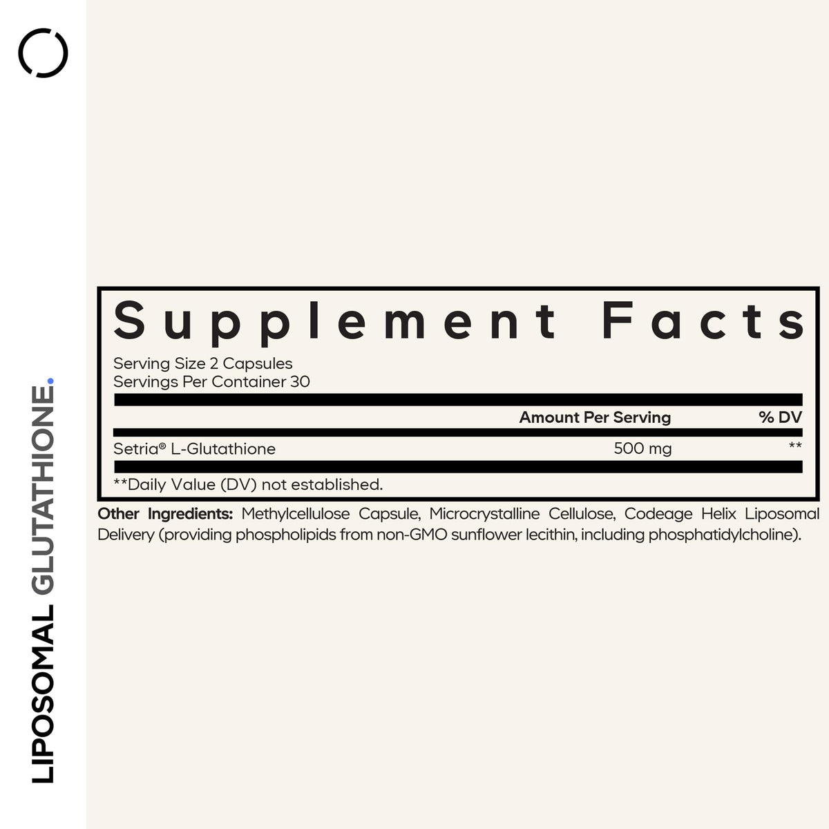 Codeage Liposomal Glutathione Supplement - Pure Reduced Setria L-Glutathione, Liposomal Delivery, Phospholipid Complex - Encapsulated Glutathione Powder Pills - Vegan, Non-GMO - 60 Capsules CodeageBuy Supplements Australia