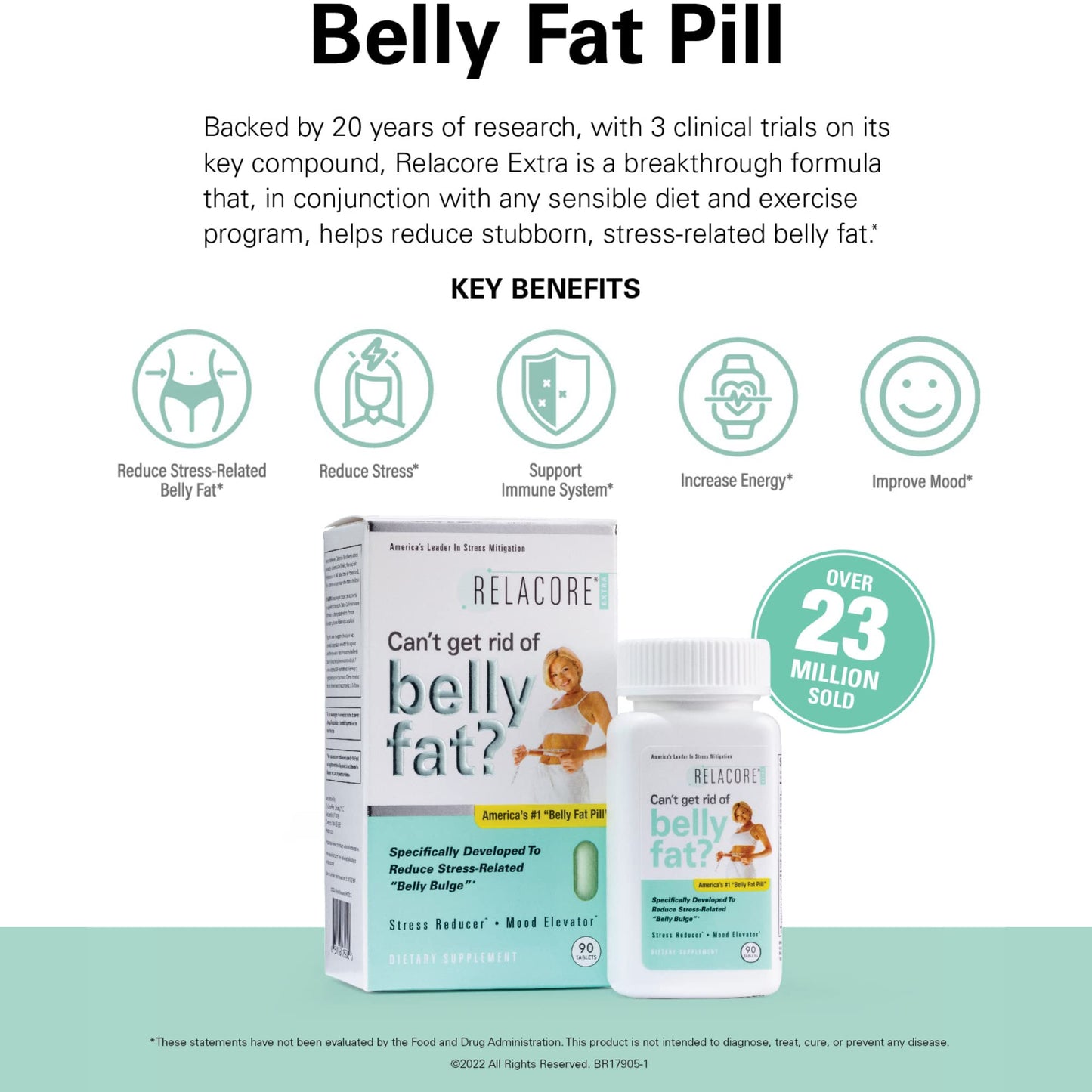 Relacore Extra Maximum Strength - Cortisol Supplements for Women - Reduce Cortisol Related Belly Fat - Stress Relief Supplement - Calm Mind