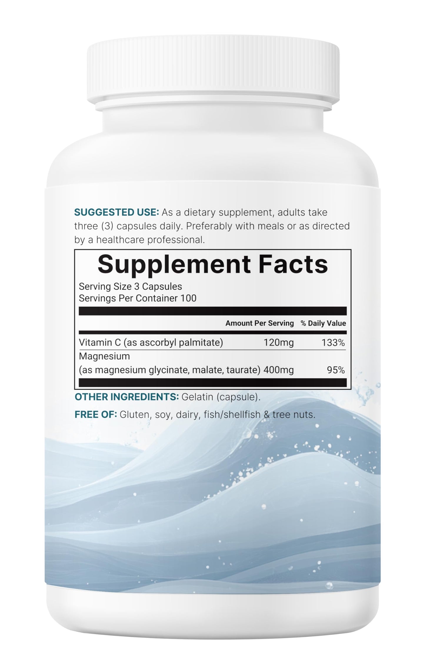 Micro Ingredients Pure Magnesium Complex, 300 Capsules | Triple Magnesium Glycinate, Malate, Taurate with Vitamin C | 100% Chelated | Supports Muscles, Nerves, & Energy | Only Active Ingredients Micro Ingredients buy supplements Au