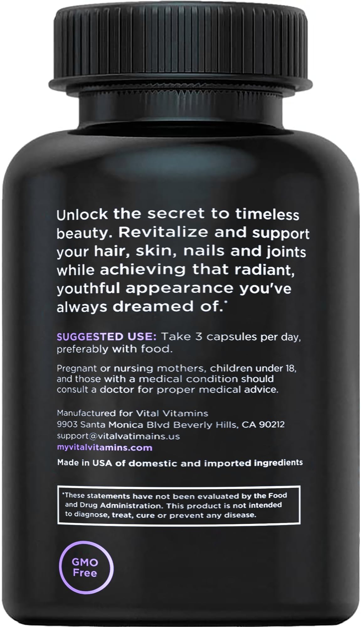 Vital Vitamins Multi Collagen Complex Plus - with Biotin, Hyaluronic Acid, Vitamin C - Type I, II, III, V, X - for Women & Men - Hair, Skin, Nails Beauty Complex - 150 Capsules Vital Vitamins buy supplements Au