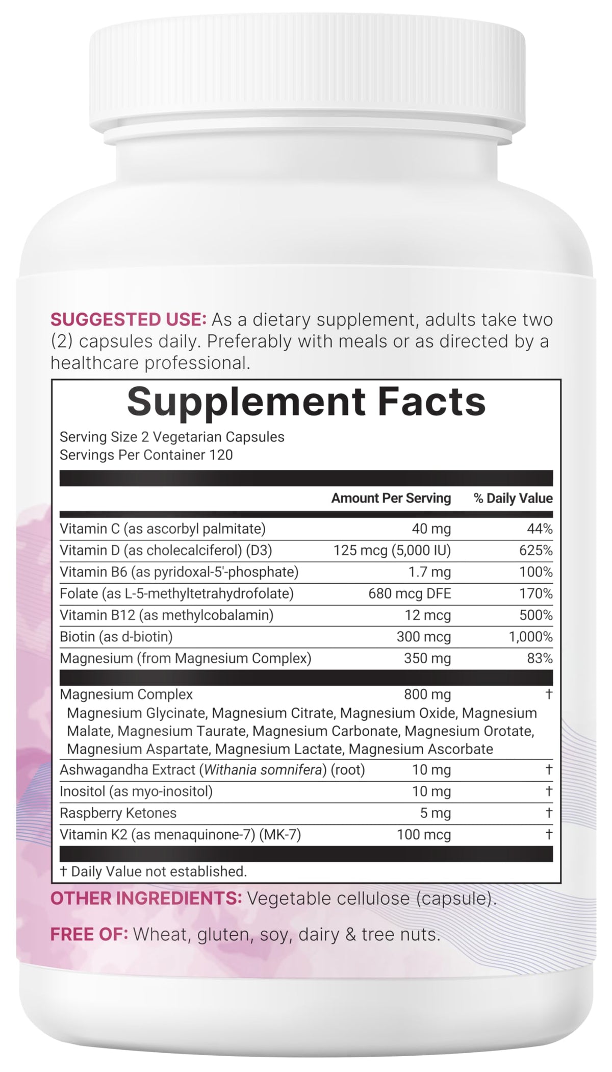 Magnesium Complex for Women, 240 Vegetarian Capsules | 20-in-1 Formula - Magnesium Blend with Vitamin D3, K2, Ashwagandha & More | Filler Free, Non-GMO Micro Ingredients buy supplements Au