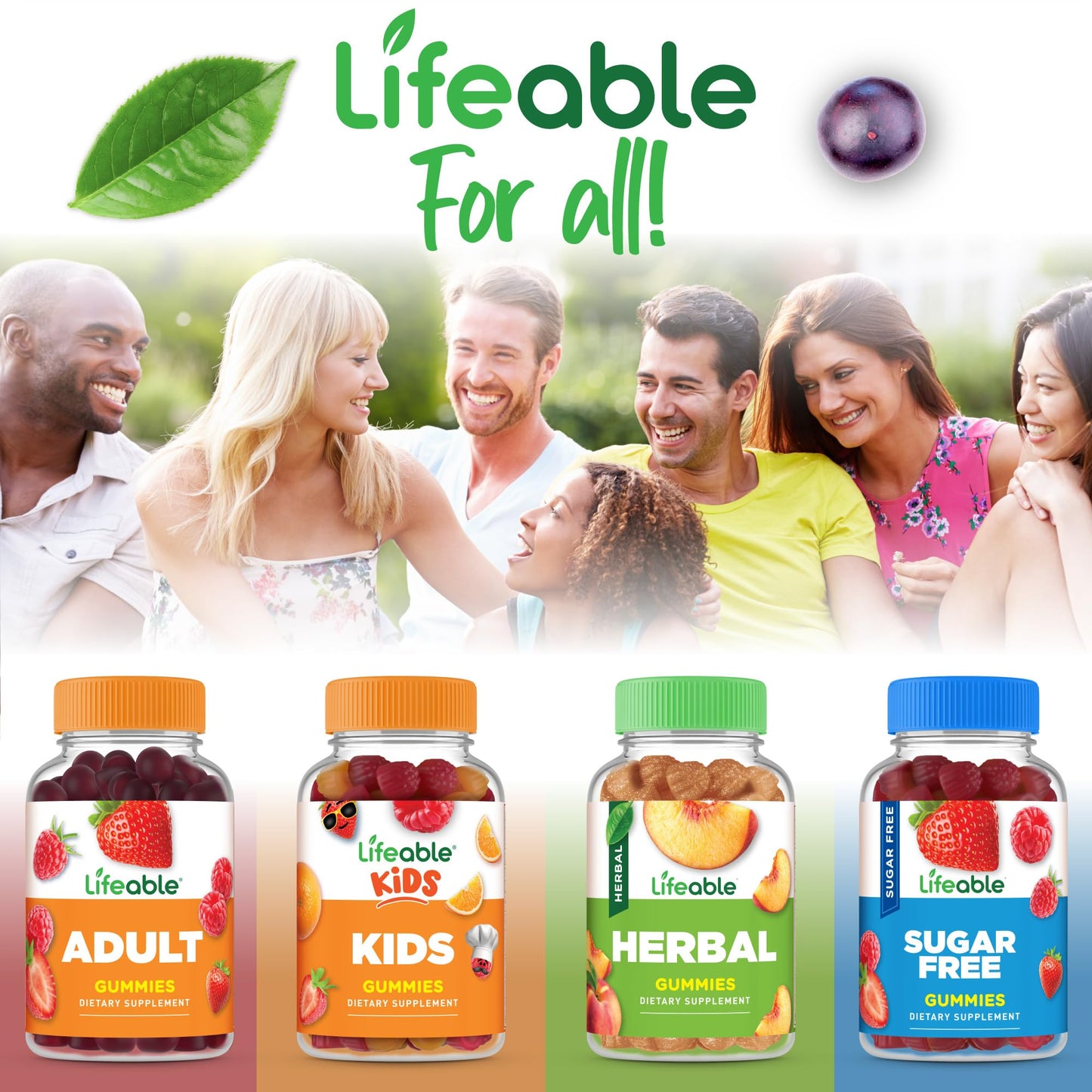 Lifeable Prebiotic Fiber Gummies for Adults | 5g | Great Tasting Fiber Supplement Gummies | Prebiotic Gummies for Digestive Health