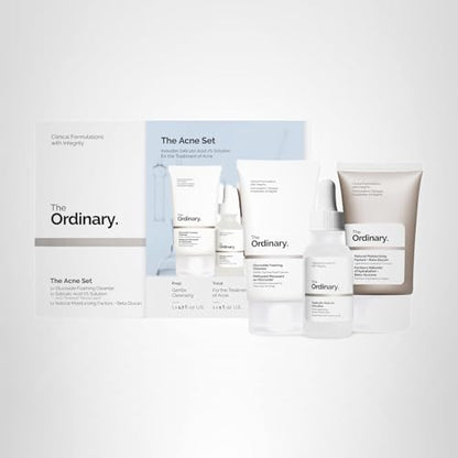 The Ordinary The Acne Set, 3-Step Skin Regimen with Glucoside Foaming Cleanser, Salicylic Acid 2% Solution