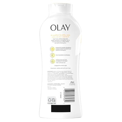Olay Body Wash for Women, Ultra Moisture, 24hr Moisturizing, Hydrating & Refreshing, B3 Vitamin Complex, Free of Parabens & Phthalates, For All Skin Types, Shea Butter Scent, 22 fl oz