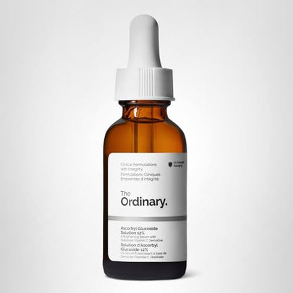 The Ordinary Ascorbyl Glucoside Solution 12%, Vitamin C Serum for Even Skin Tone and Antioxidant Protection, 1 Fl Oz