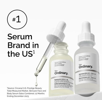 The Ordinary 100% Plant-Derived Squalane, for Skin and Hair, Lightweight Hydration, and Moisture Barrier Support, 1 Fl Oz
