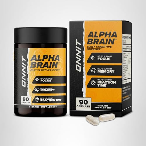 ONNIT Alpha Brain Nootropic Brain Supplement for Focus, Memory, Mental Clarity, Cognitive Support with L-Theanine and Vitamin B6, 90 Count ONNIT buy supplements Au