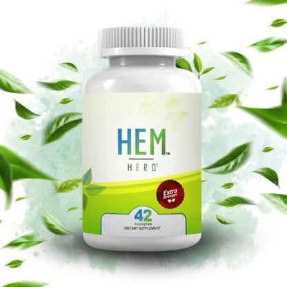 Hem Healer Hem Hero Extra Strength Hemorrhoid Treatment - Reduce Swelling, Soothe Itching & Irritation - 100% Natural - 42 Vegetarian Capsules Hem HealerBuy Supplements Australia