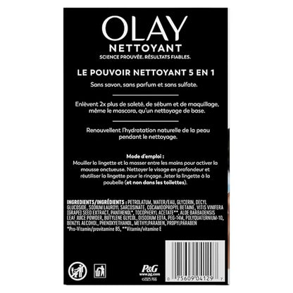 Olay Makeup Remover Wipes, Daily Facials Hydrating Face Cleanser for Normal to Dry Skin