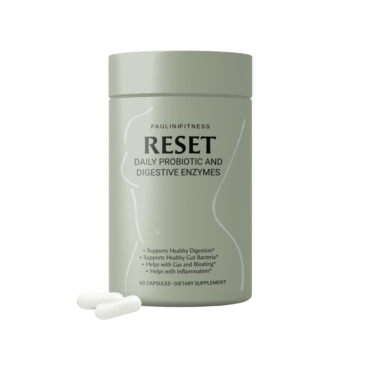 Reset Daily Probiotic + Prebiotic Plant Digestive Enzymes – Advanced Gut Reset for Women