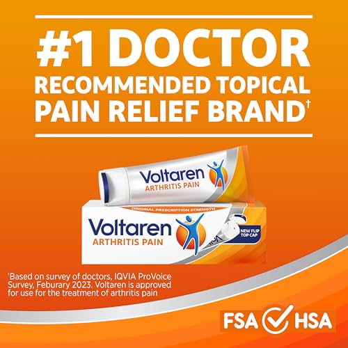 Voltaren Arthritis Pain Gel for Powerful Topical Arthritis Pain Relief with Diclofenac - NEW Easy Open Cap - 100 g Tube And 20 g Travel Size Tube VoltarenBuy Supplements Australia