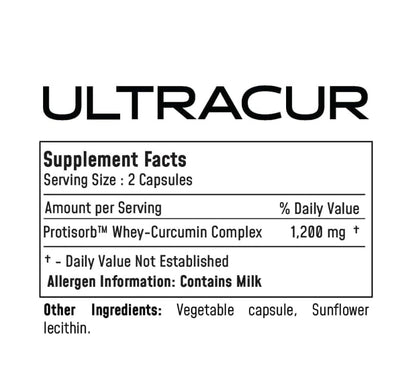 UltraCur Curcumin Complex Supplement - Ultra Bioavailable High Absorption Turmeric Curcumin Supplement for Joint, Muscle & Brain Support - Patented Protisorb for Premium Absorption – 120 Capsules UltraCurBuy Supplements Australia