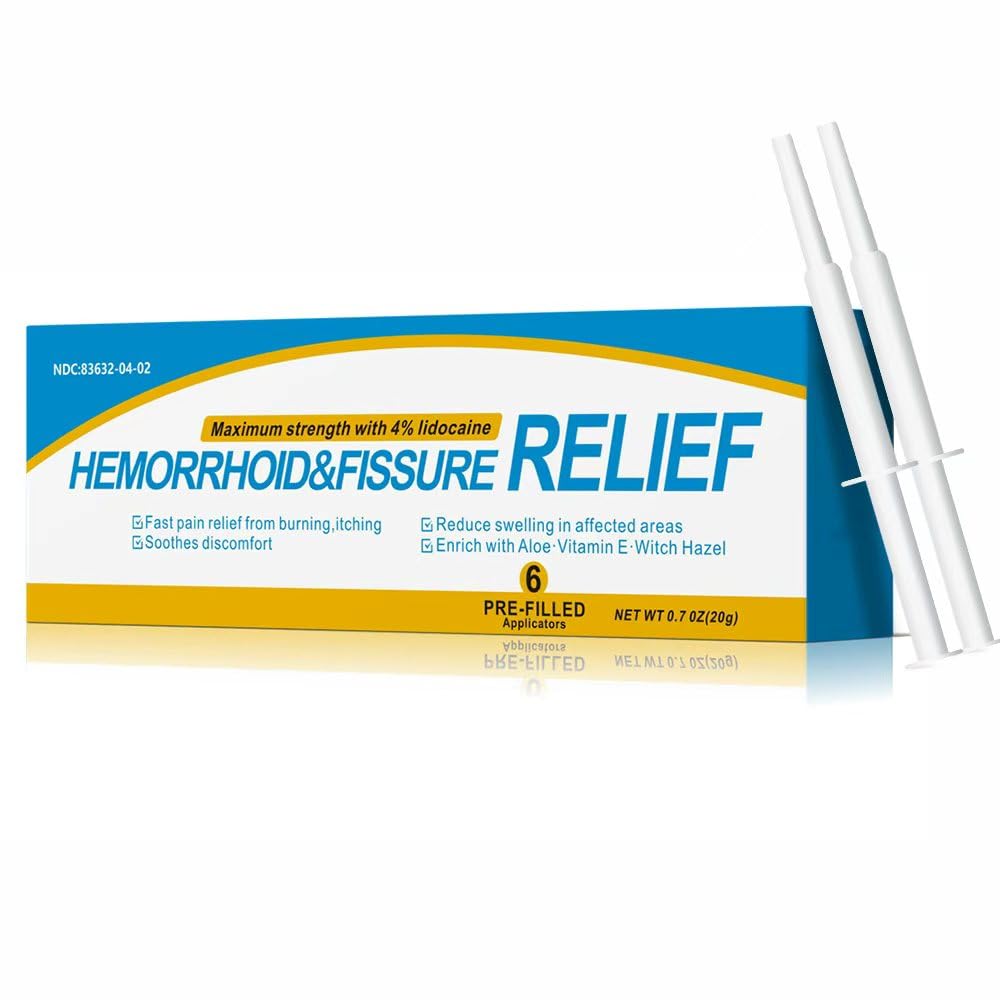 RHAICARE Hemorrhoid and Fissure Treatment Ointment (6 Pre-Filled Pack),Hemorrhoid and Fissure Cream Witch Hazel Maximum Strength Pain Relief,for Itching and Swelling RHAICAREBuy Supplements Australia
