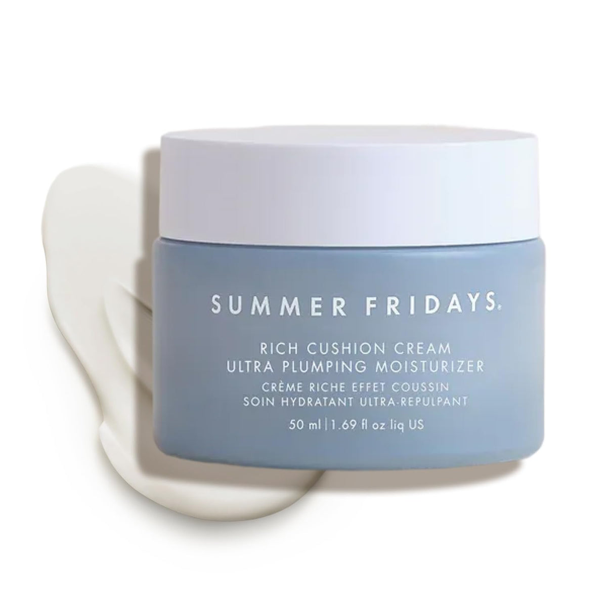 Summer Fridays Rich Cushion Face Cream - Ultra Plumping Barrier Repair Cream + Makeup Primer - Infuses Skin with Rich Hydration from Glycerin + Squalane - Non-Comedogenic + Fragrance-Free (1.69 Oz) Summer FridaysBuy Supplements Australia