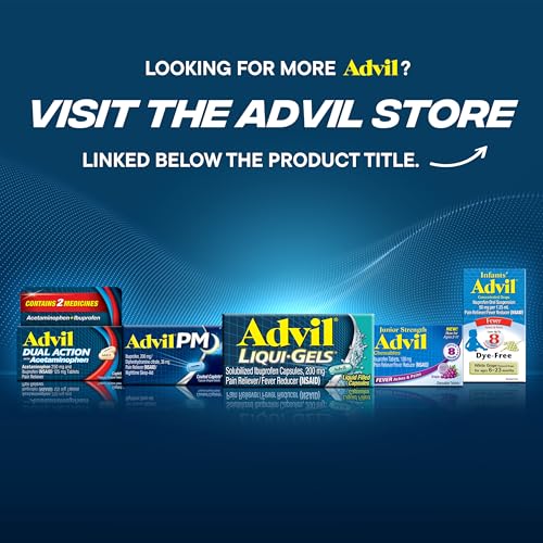 Advil Liqui-Gels Pain Reliever and Fever Reducer, Pain Medicine for Adults with Ibuprofen 200mg for Headache, Backache, Menstrual Pain and Joint Pain Relief - 50x2 Liquid Filled Capsules AdvilBuy Supplements Australia