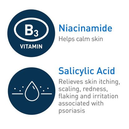 CeraVe Moisturizing Cream for Psoriasis Treatment, With Salicylic Acid for Dry Skin Itch Relief & Urea for Moisturizing