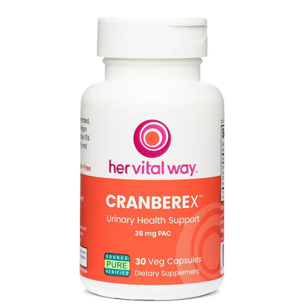 her vital way Cranberex - Cranberry Pills for Women and Men - Cranberry Supplement with 36mg PAC - Cranberry Extract Capsules for Urinary Tract Health and Kidney Care - 30 Veg Capsules her vital wayBuy Supplements Australia
