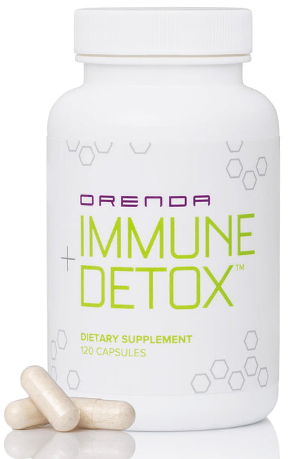 Orenda Immune + Detox - Specialized Formula with Calcium d-Glucarate, Beta 1,3 Glucans & IMMUSE® for Wellness and Balance - 120 Capsules