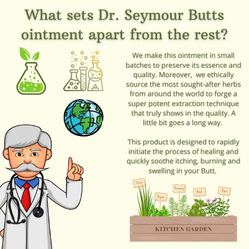 Dr. Seymour Butts All-Natural Hemorrhoid Care Cream – with 10 Botanicals Including Witch Hazel, Calendula & Horse Chestnut – Soothing Relief for Burning, Itching & Irritation. Dr. Seymour ButtsBuy Supplements Australia