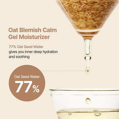 PURITO Oat In Calming Gel Cream, Non-Comedogenic, 77% Oat Seed Water Lightweight Water-Gel Face Moisturizer