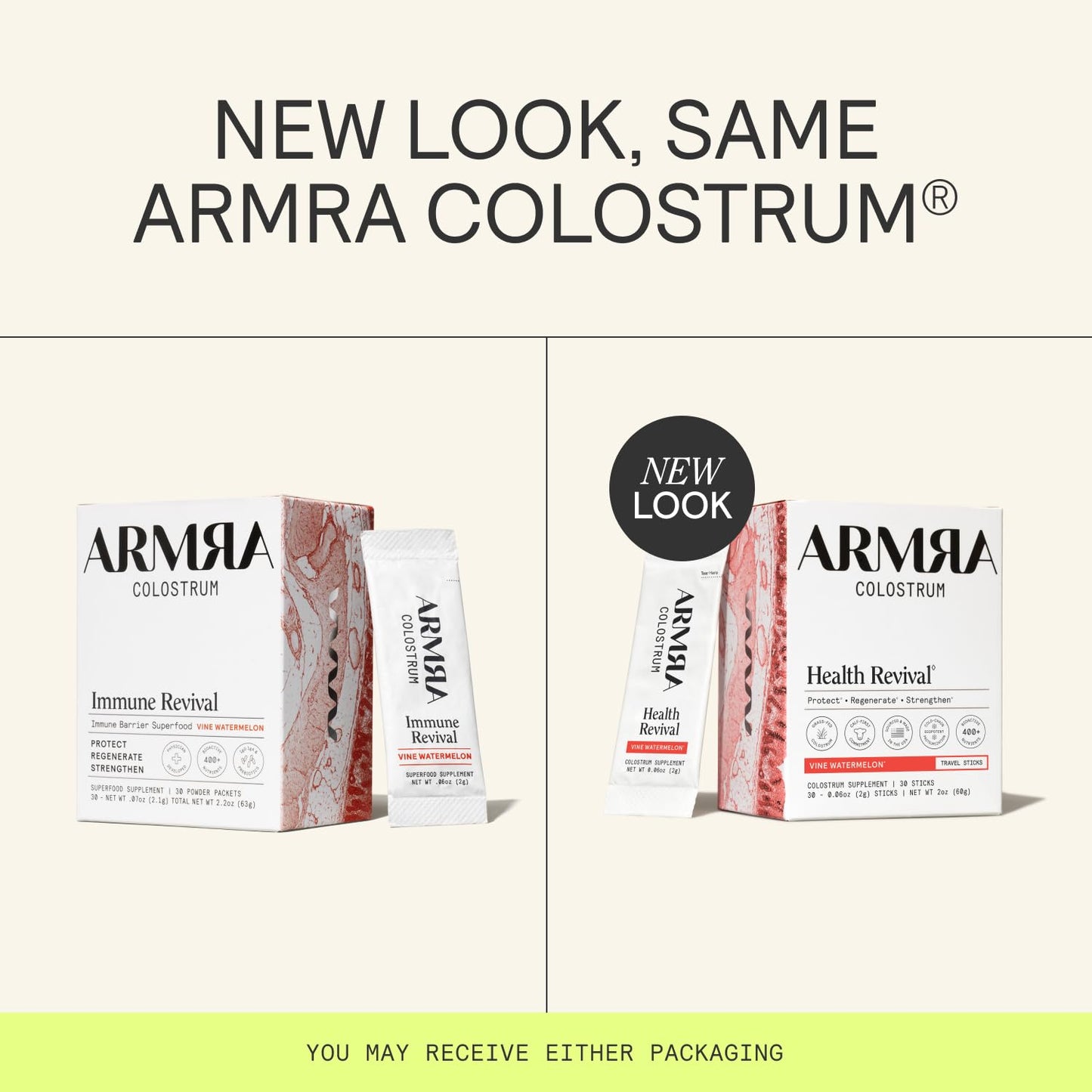 ARMRA Colostrum Powder | Vine Watermelon | Gut Health & Bloating | Skin & Hair | Immunity | Keto, Gluten & Fat-Free | 30 Servings