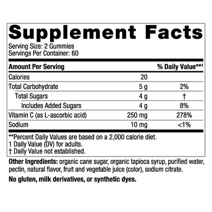 Nordic Naturals Vitamin C Gummies, Tart Tangerine - 120 Gummies - 250 mg Vitamin C - Immune Support, Antioxidant Protection, Child Growth & Development - Non-GMO, Vegan - 60 Servings Nordic NaturalsBuy Supplements Australia
