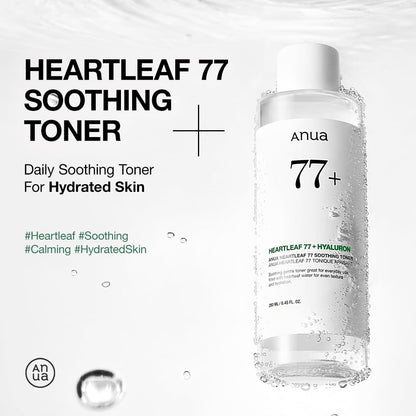 Anua Heartleaf 77 Soothing Toner, Moisturizing & Calming Facial Toner for Glass Skin, Hyaluronic Acid, Lightweight Hydration