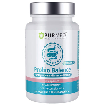 purmeo Probiotics for IBS Anti Diarrhea, Gas, Bloating - Support Immune, Digestive & Gut Health - Clinical Proven Lab4 Strains IBS-D Supplement 20 Billion CFU,