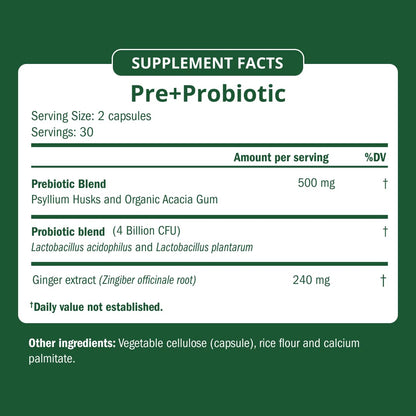 Semaine Super Powered Prebiotic + Probiotic for Women, Effective 3-in-1 Multi-Action Formula to Nourish Gut Health, Soothe IBS, Support Bloat Relief
