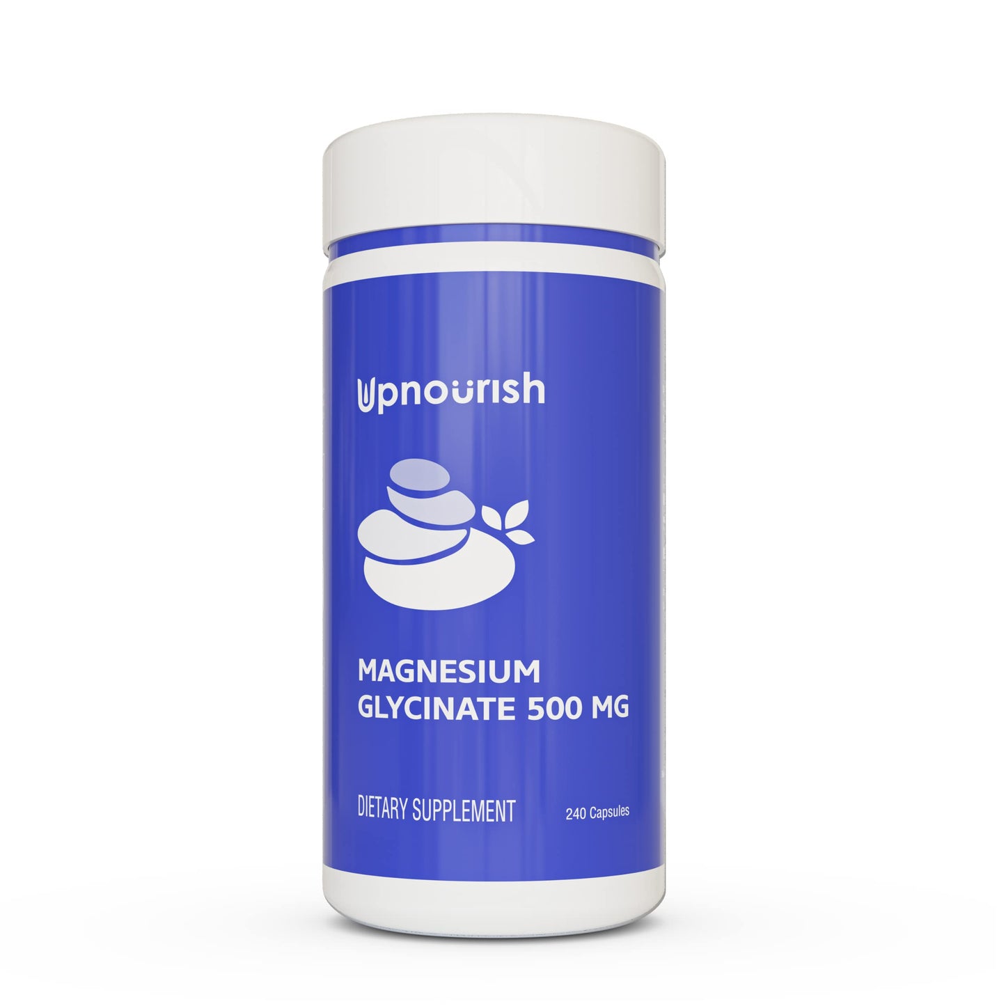 UpNourish Magnesium Glycinate Chelate 500mg Capsules - Highly Absorbable Chelated Magnesium - Pure Magnesium Supplemen