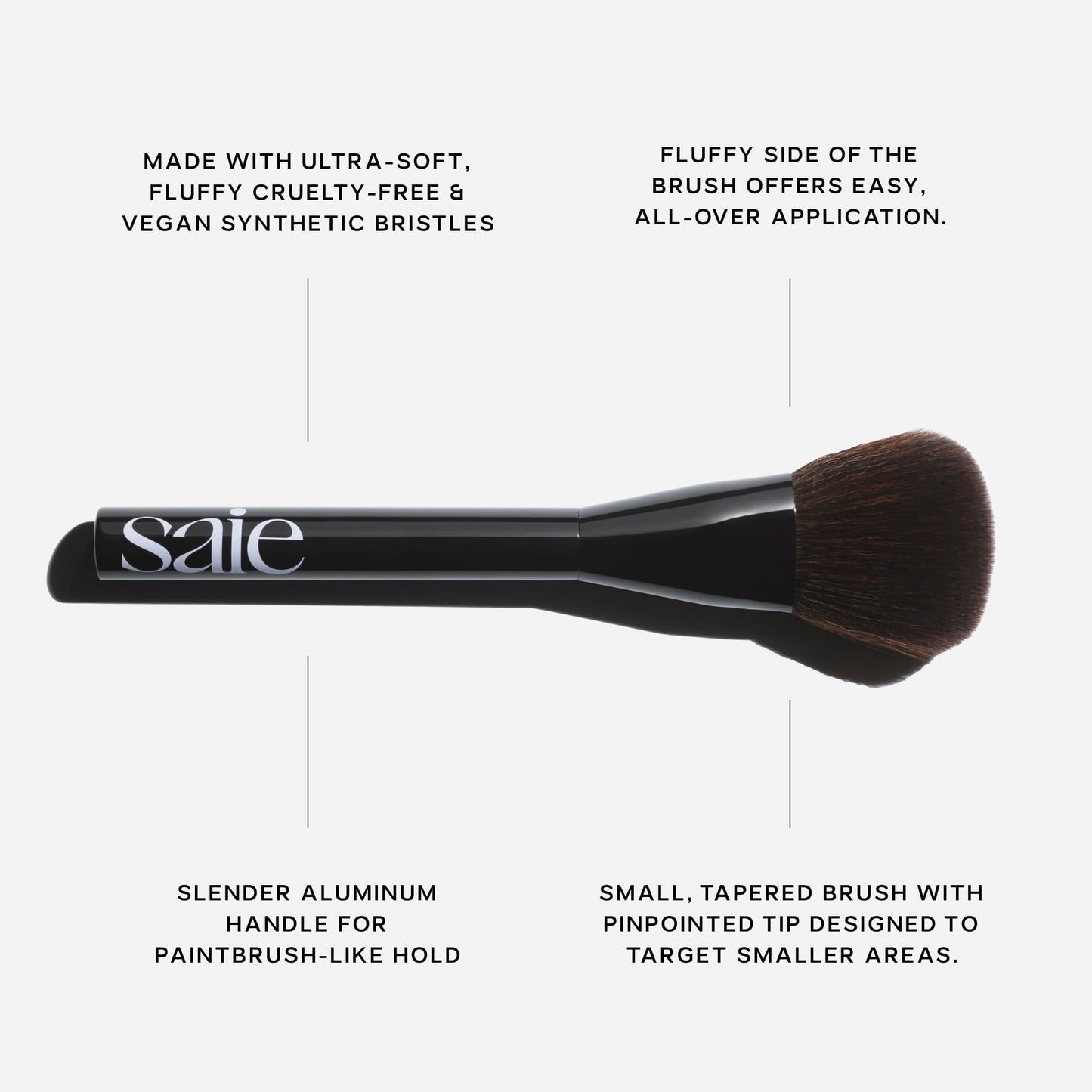 Saie Blush & Brush Duo - SuperSuede Baked Blush in Bella (.01 oz) & Powder Blush Brush - Talc-Free, Moisturizing Blush with Vegan, Fluffy Brush for Seamless Application SaieBuy Supplements Australia