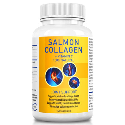 Salcoll Premium Marine Collagen Capsules, 120 Count, Fish Collagen Supplement for Joint Support, Skin, Hair & Nails Salcoll buy supplements Au