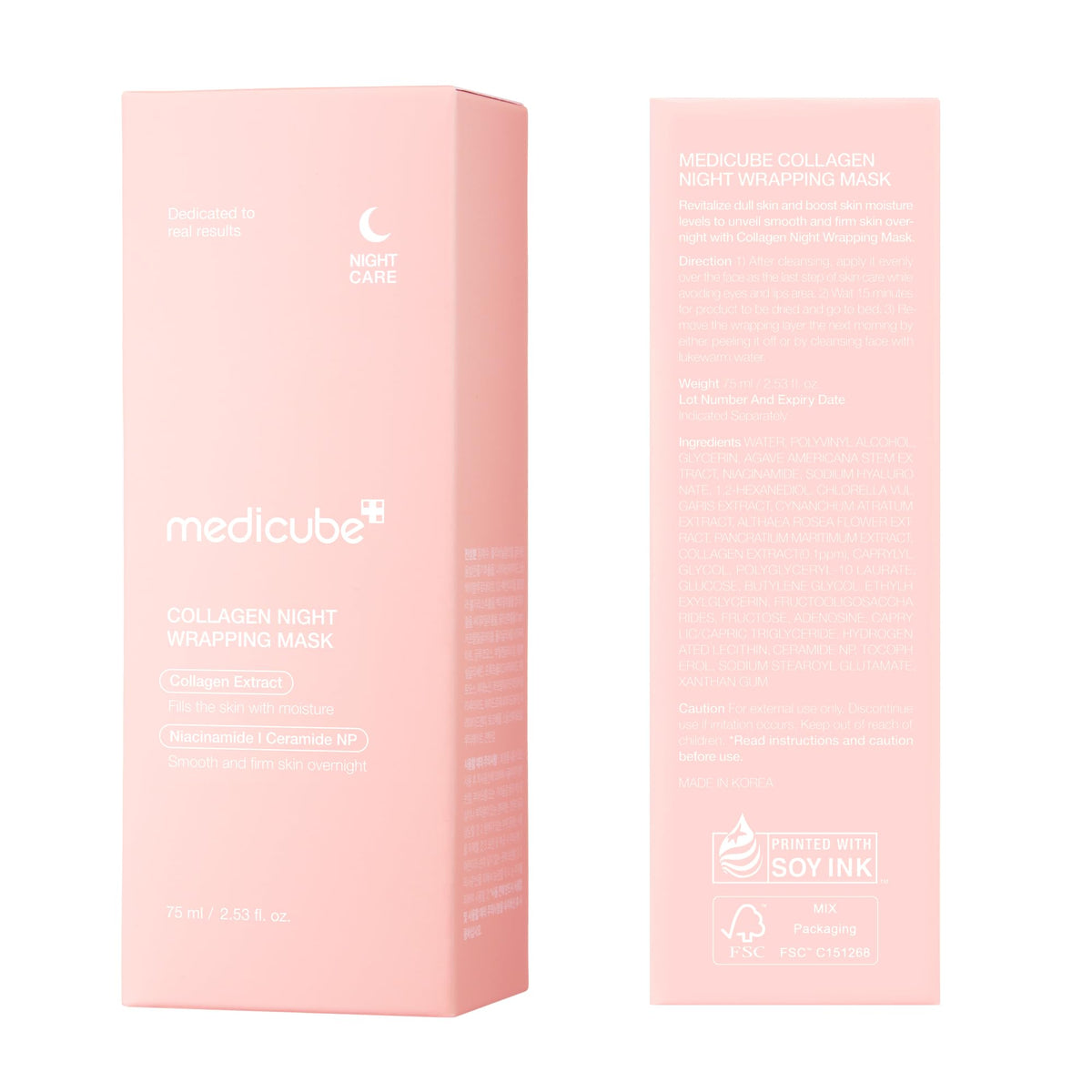 medicube Wrapping Mask Collagen Overnight Peel Off Facial Mask | Elasticity & Hydration Care, Reduces Sagging & Dullness