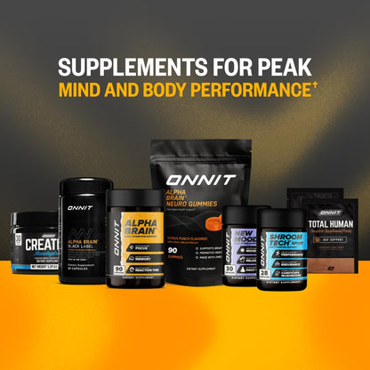 ONNIT Alpha Brain Nootropic Capsules for Men & Women, IGEN Non-GMO Tested Memory, Focus & Mental Clarity, with L-Theanine and Vitamin B6, 30 Count Each, Pack of 3 (90 Capsules) ONNITBuy Supplements Australia