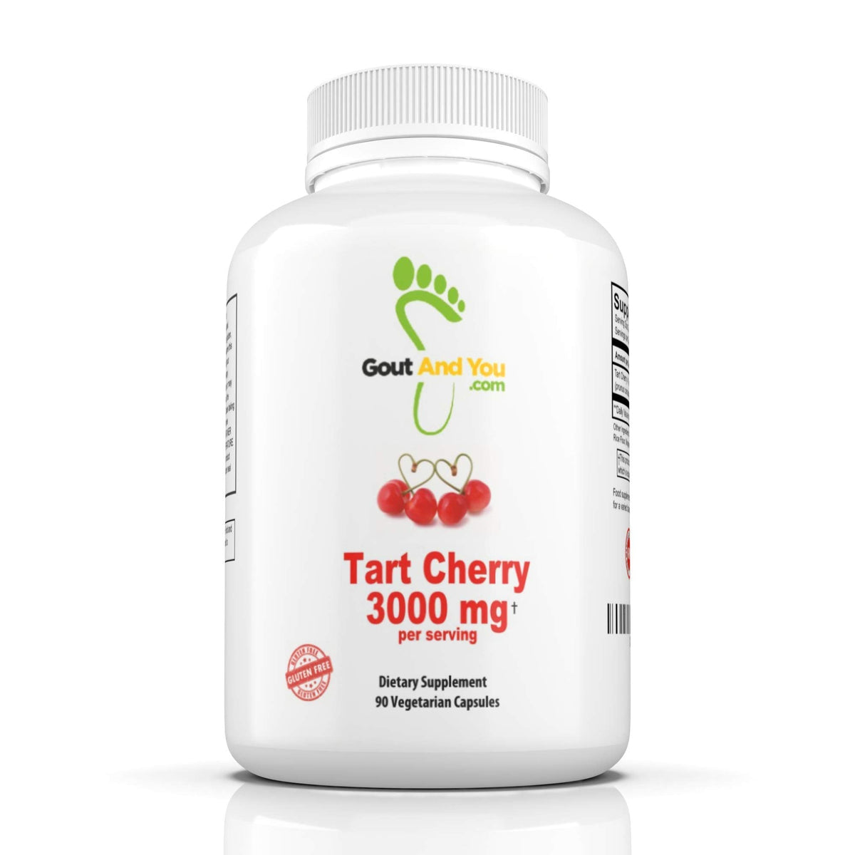 Gout and You Tart Cherry Extract | 3000 mg Per Serving | 90 Vegetarian Capsules | Gluten-Free Gout and YouBuy Supplements Australia
