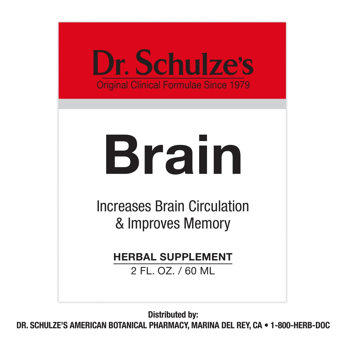 Dr. Schulze's Brain Formula 2 oz. - Vegan and Wild-Harvested | Stimulates Circulation and and Improved Mental Focus Dr. Schulze'sBuy Supplements Australia