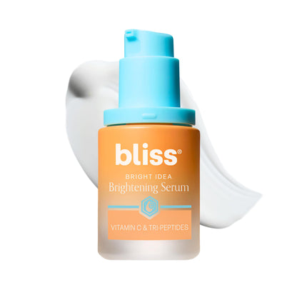 Bliss Vitamin C + Tri-Peptide Face Serum – Stabilized Vitamin C with Collagen-Boosting Peptide – Brightening Serum for Dark Spots, Fine Lines & Firmness – Hyaluronic Acid, Green Tea – 1 fl oz