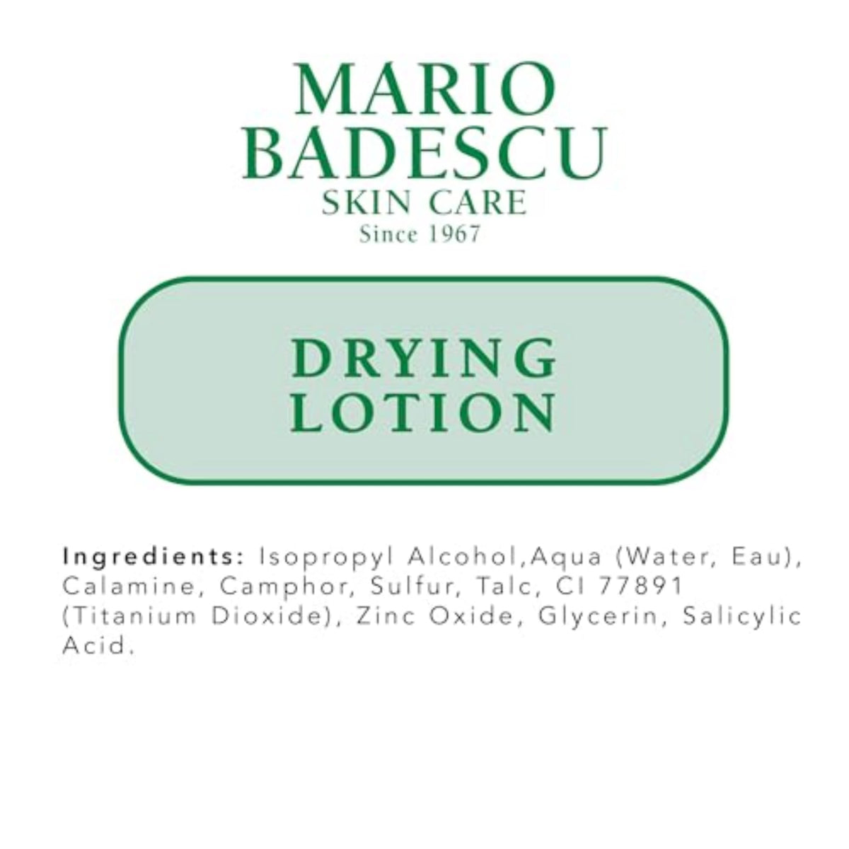Mario Badescu Drying Lotion for All Skin Types| Blemish Spot Treatment with Salicylic Acid and Sulfur