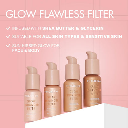 PHOERA Skin Glow Tint Foundation,Natural Radiant Flawless Filter Effect Silk Perfect Illuminating Foundation. (03 Medium) MeifenBuy Supplements Australia