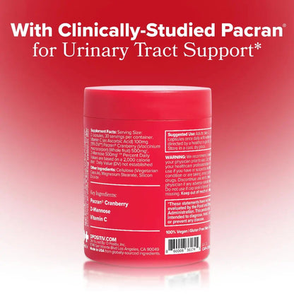O Positiv URO Urinary Tract Health Supplement for Women, 60 Count (Pack of 1) - Urinary Support Vitamins with Pacran Complete Cranberry Extract, D-Mannose, & Vitamin C - Vegan & Gluten-Free O PositivBuy Supplements Australia