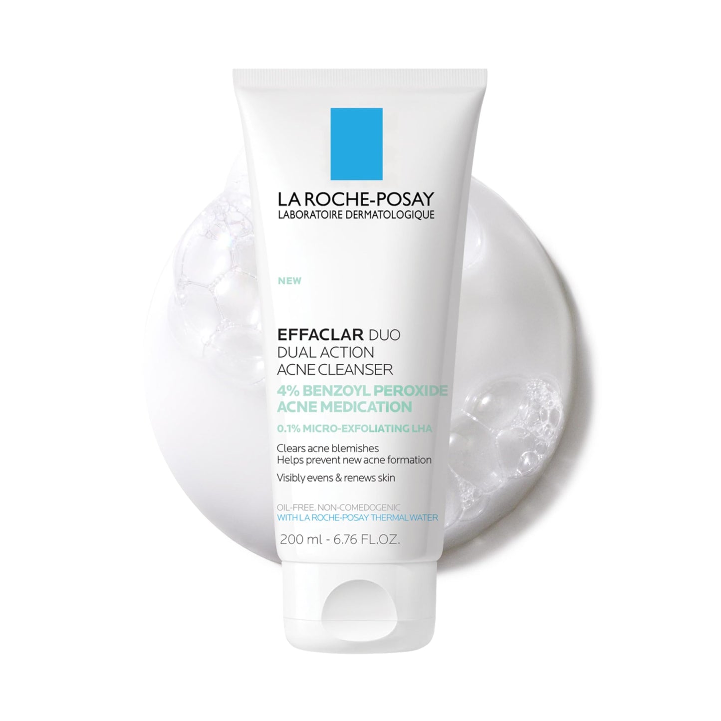 La Roche-Posay Effaclar Dual Acne Face Wash With 4% Benzoyl Peroxide & LHA Exfoliant
