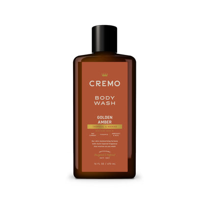 Cremo Body Wash for Men, Rich-Lathering Golden Amber, 16 Fl Oz