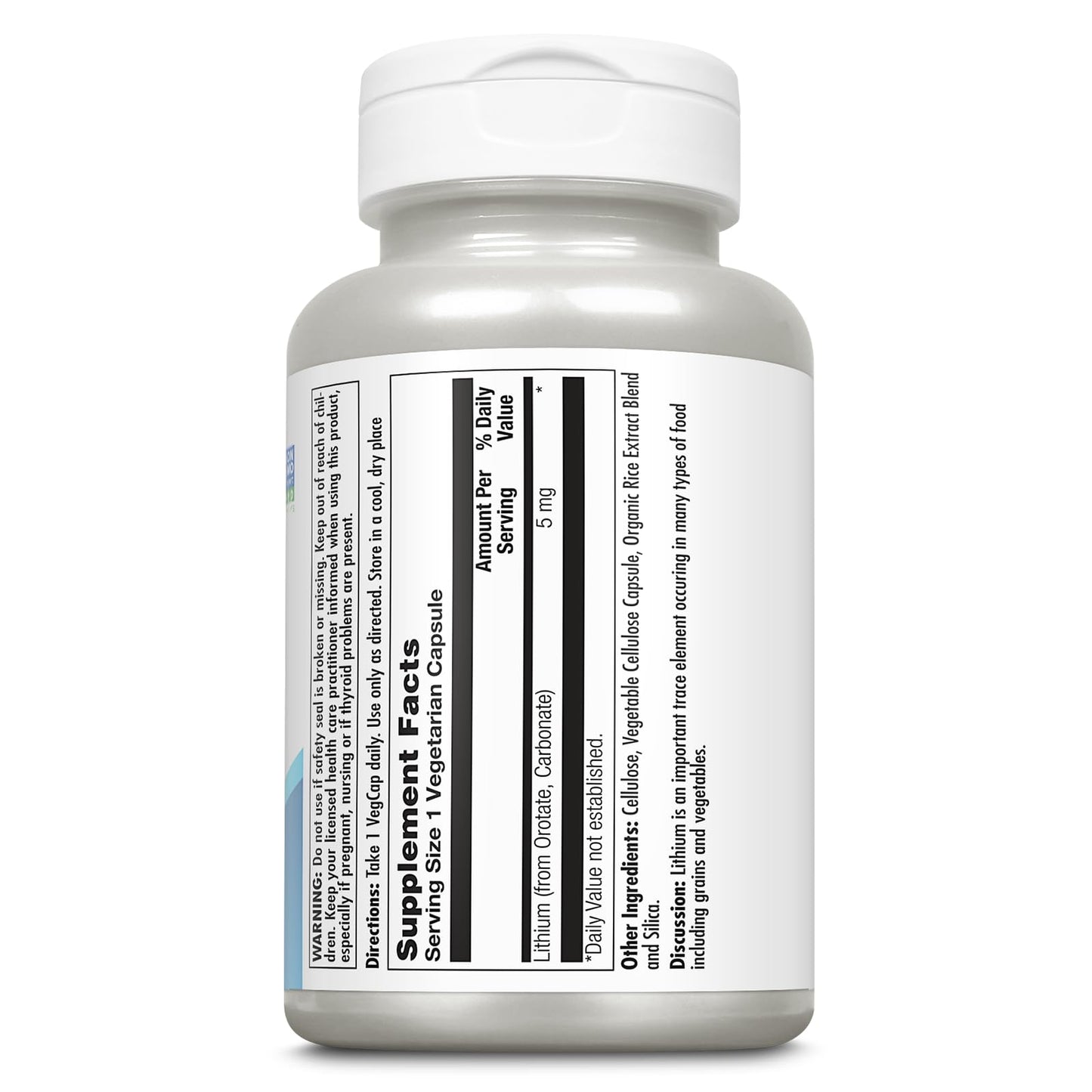 KAL Lithium Orotate 5mg, Low Dose Lithium Supplement for General Wellness Mood Support, Highly Bioavailable, Vegan, 60-Day Guarantee,