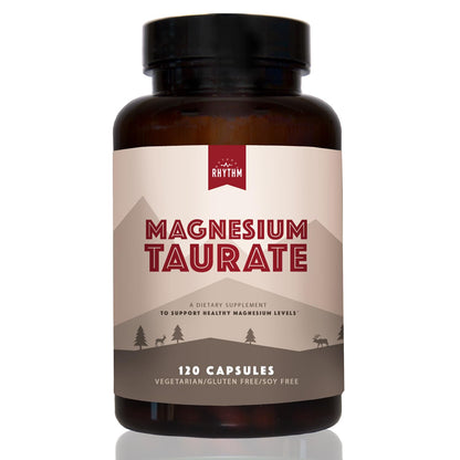 Magnesium Taurate 750mg (150mg Elemental Magnesium) – 120 Vegetarian Capsules – High-Absorption Magnesium Taurate Supplement for Heart, Muscle, and Nerve Support