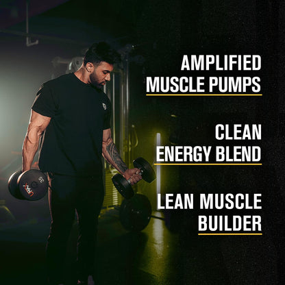 Jacked Factory Nitrosurge Build Pre Workout with Creatine for Muscle Building - Con Cret Creatine Powder & elevATP for Intense Energy, Powerful Pump