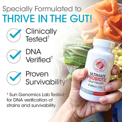 Silver Fern Brand Family Probiotics - Ultimate Adult Probiotic (1 Bottle = 60 Capsules) Plus Ultimate Children's Probiotic for Kids (1 Bottle = 30 Chewables) - Gut Health & Microbiome Support