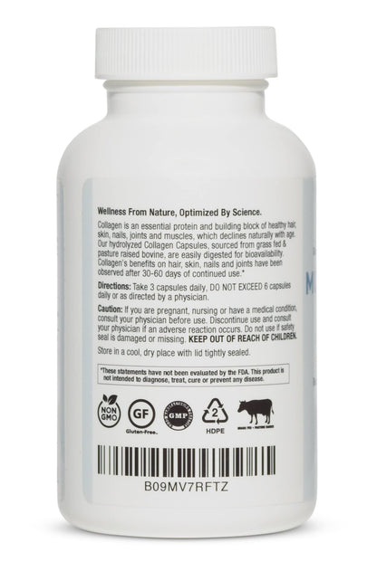 BioOptimal Multi-Collagen Supplement Capsules, Types I, II, III, V, & X Collagen, 90 Capsules